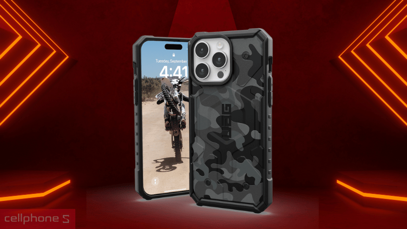 Ốp lưng iPhone 15 Pro UAG chống sốc Pathfinder SE Geo Camo – Bảo vệ thiết bị tối ưu