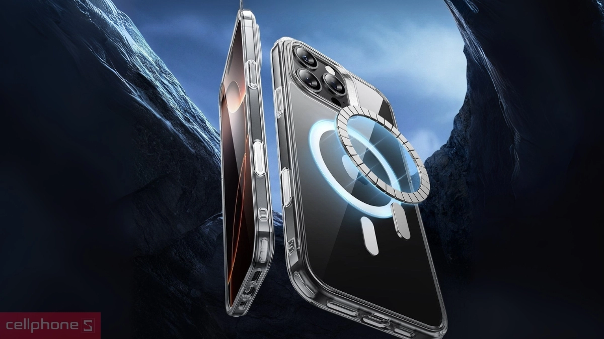 Thiết kế Ốp lưng iPhone 16 Pro ESR Classic Hybrid Case Halolock Clear