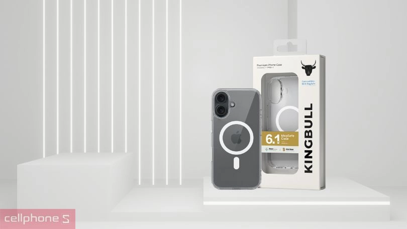 Thiết kế ốp lưng iPhone 16 MiPow Transparent with Magsafe