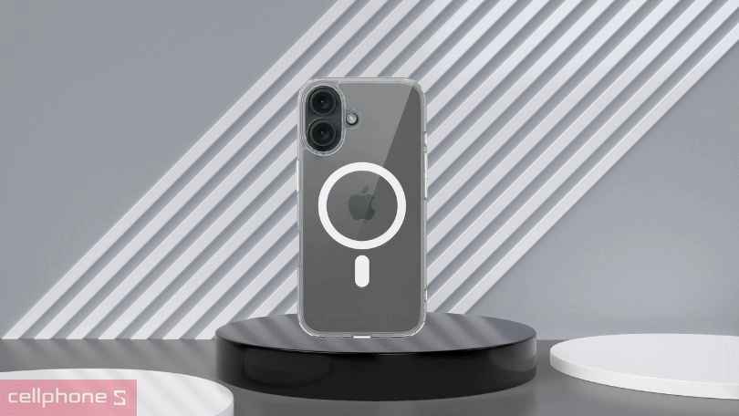 Thiết kế ốp lưng iPhone 16 MiPow Transparent with Magsafe