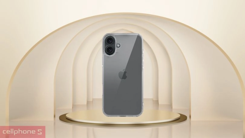 Thiết kế ốp lưng iPhone 16 Plus Mipow Transparent trong suốt