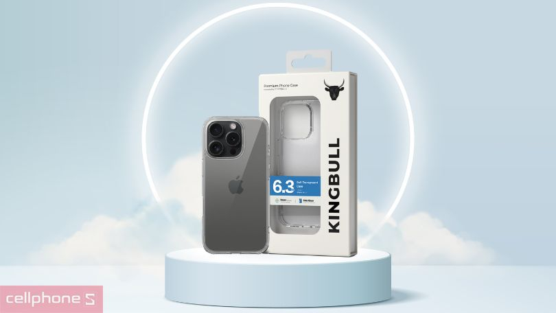 Thiết kế ốp lưng iPhone 16 Pro Mipow Soft Transparent