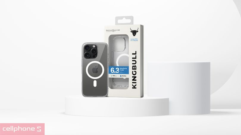 Ốp lưng iPhone 16 Pro Mipow Transparent With Magsafe