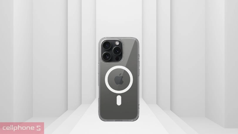 Ốp lưng iPhone 16 Pro Mipow Transparent With Magsafe