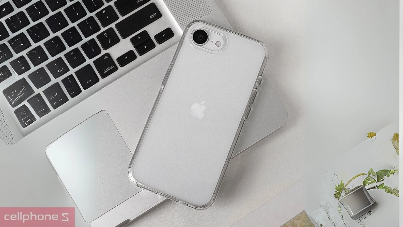 Thiết kế ốp lưng iPhone 16e Mipow Soft Transparent trong suốt