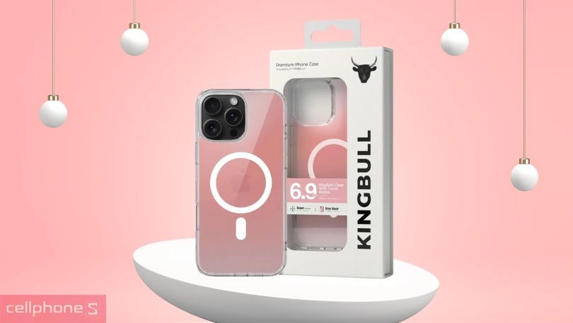 Thiết kế ốp Magsafe iPhone 16 Pro Max Mipow Premium Crystal Shinny