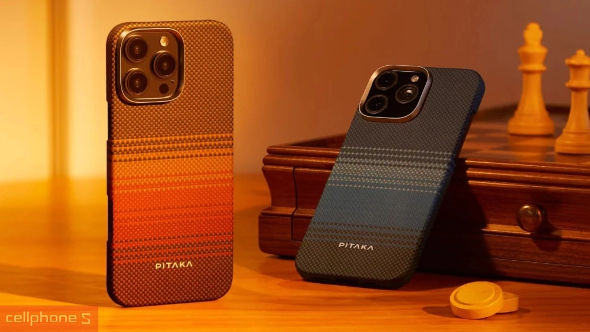 Thiết kế ốp lưng iPhone 16 Pro Max Pitaka Tactile Wove