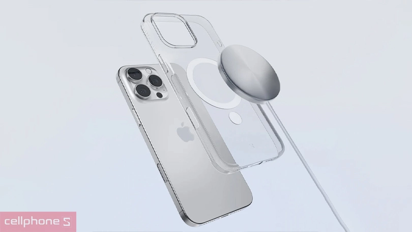 Thiết kế và khả năng chống ố vàng của ốp lưng Magsafe iPhone 16 Pro Slimcase Unique 3 Clear