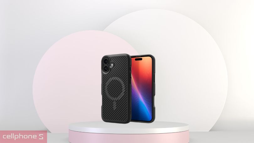 Thiết kế ốp lưng iPhone 16 Plus Spigen Core Armor With Magsafe Matte Black (Đen)