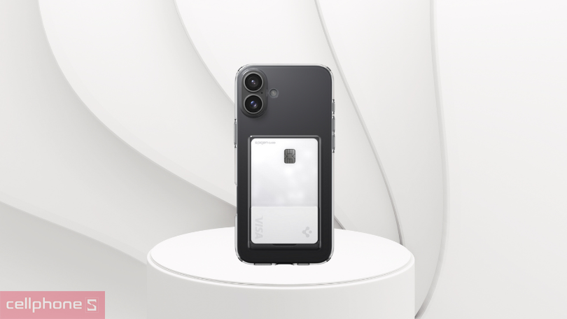 Ốp lưng iPhone 16 Plus Spigen Crystal Slot Crystal Clear (trong suốt) - Bảo vệ tối ưu, thiết kế tinh tế