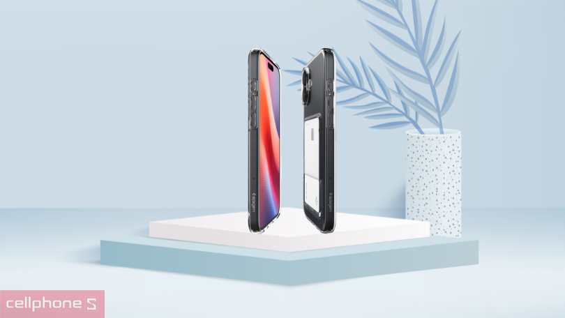 Ốp lưng iPhone 16 Plus Spigen Crystal Slot Crystal Clear (trong suốt) - Bảo vệ tối ưu, thiết kế tinh tế