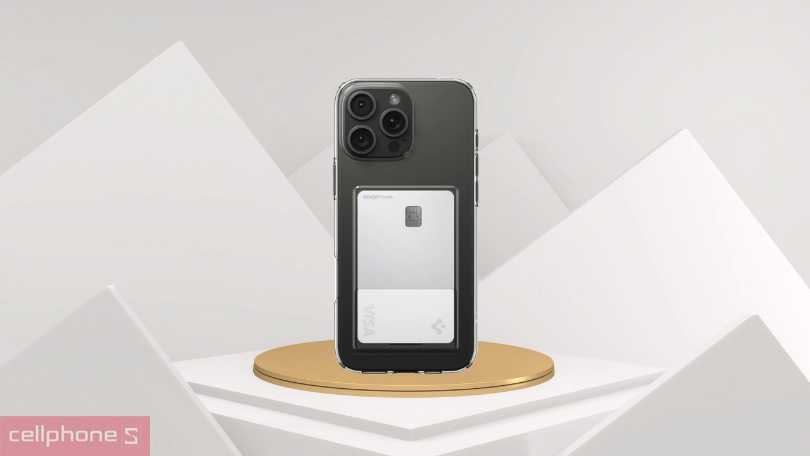 Ốp lưng iPhone 16 Pro Spigen Crystal Slot Crystal Clear (Trong suốt)