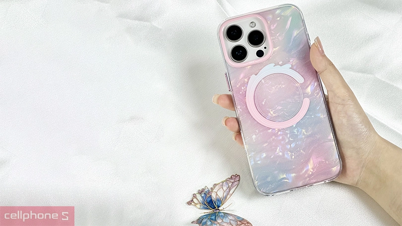 Thiết kế ốp lưng iPhone 16 Plus TGVIS Space Gradient