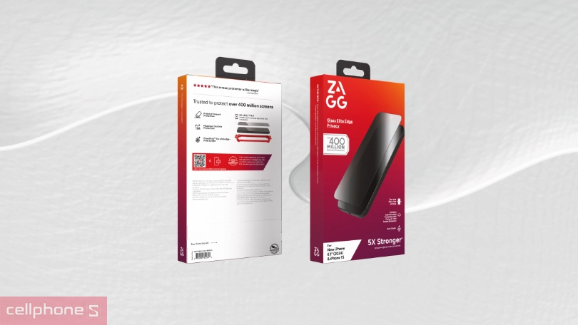 Kính cường lực iPhone 16 chống nhìn trộm Zagg Privacy Full - Bảo vệ riêng tư