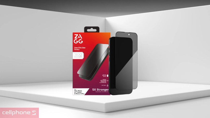 Dán va đập iPhone 16 Plus chống nhìn trộm Pro Max Zagg Privacy Full