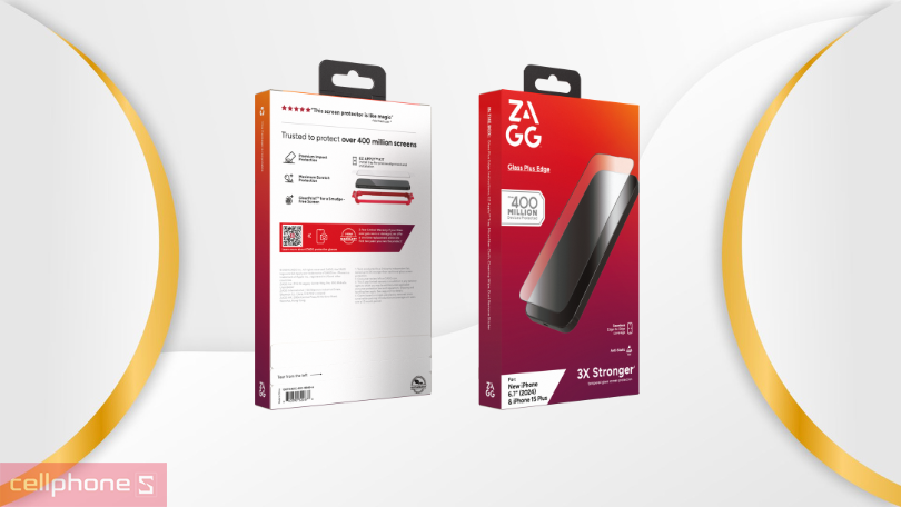 Kính cường lực iPhone 16 Plus Zagg Plus Edge - Bảo vệ tối ưu, trải nghiệm hoàn hảo