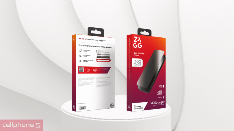 Dán va đập iPhone 16 Pro chống nhìn trộm Zagg Privacy Full