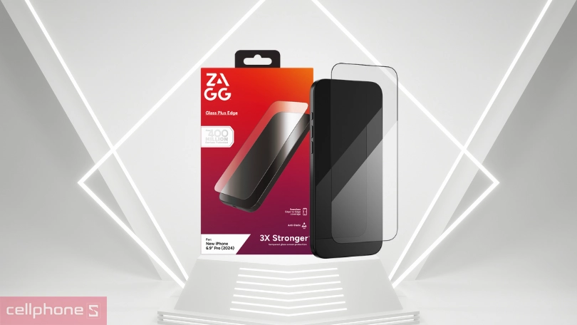 Kính cường lực iPhone 16 Pro Max Zagg Plus Edge Full - Sự bảo vệ tối ưu cho màn hình