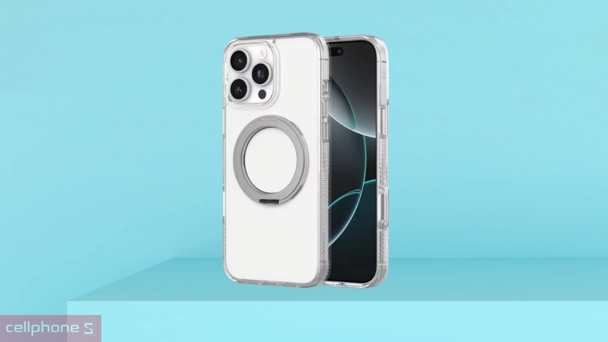 Thiết kế ốp lưng iPhone 16 Pro Max Zagg RKS With Magsafe Clear