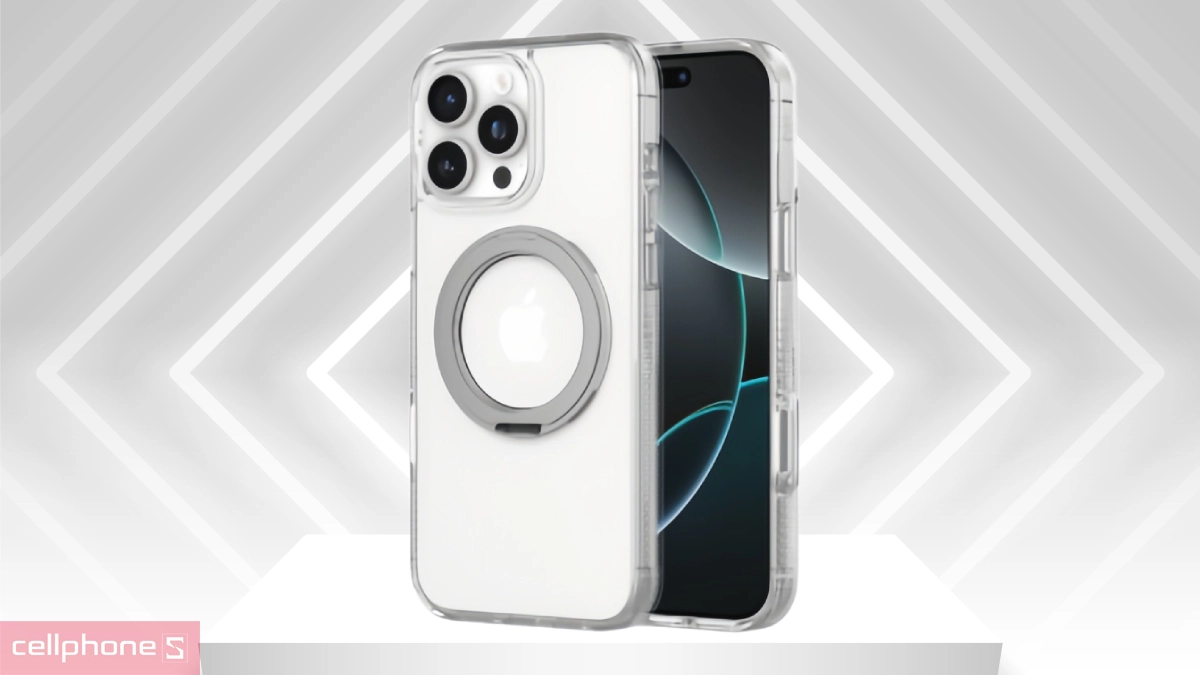 Ốp lưng iPhone 16 Pro Zagg Rks With Magsafe Clear tương thích sạc không dây