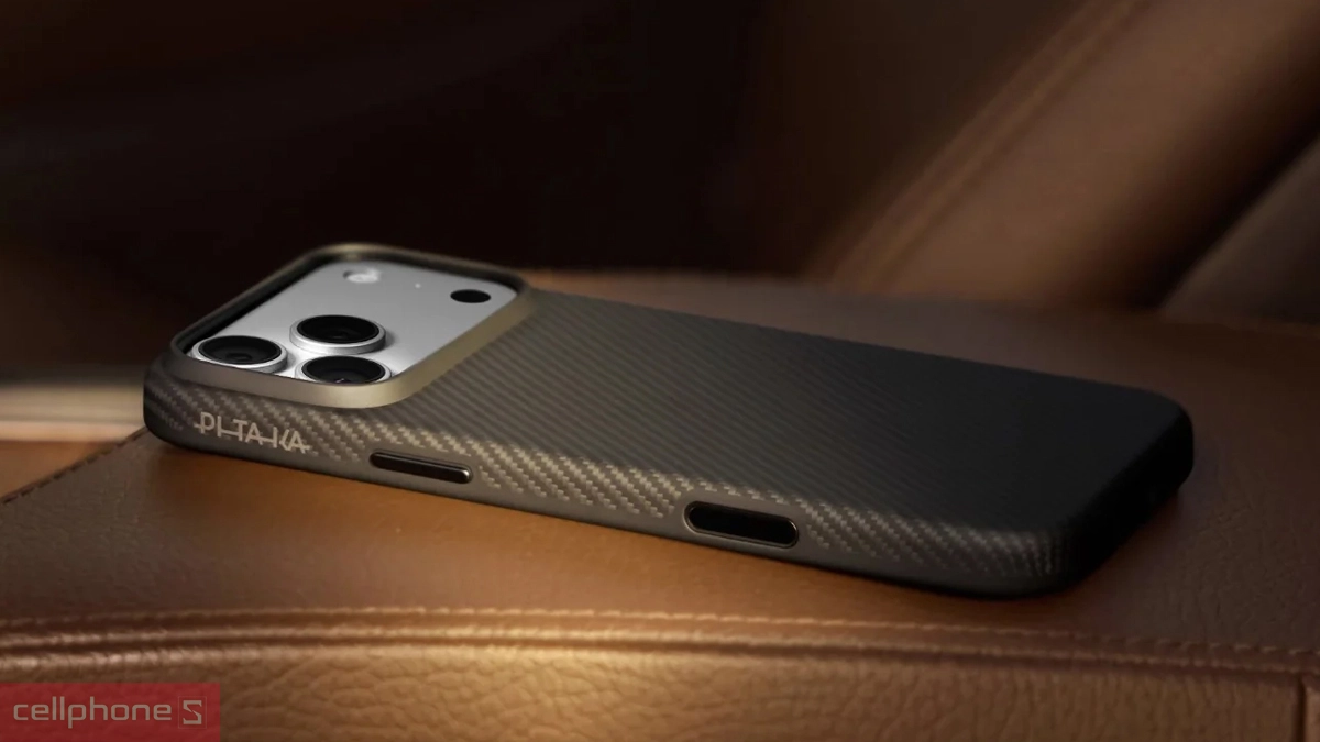 Ốp lưng iPhone 17 Pro Pitaka Aramid Ultraguard – Bảo vệ tối ưu cho iPhone 17 Pro