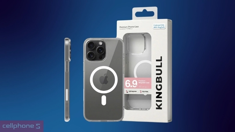 Ốp lưng Magsafe iPhone 16 Pro Max Mipow Touch Button Crystal Clear - Chống va đập mạnh hiệu quả