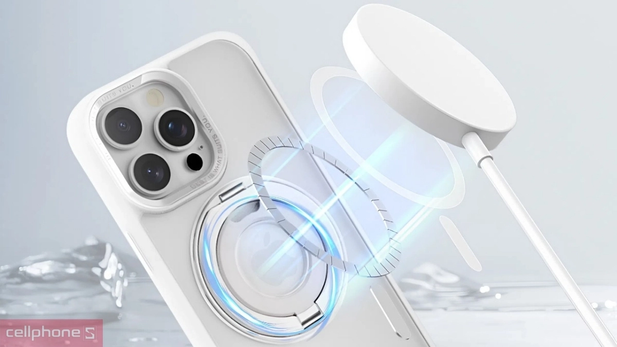 Ốp lưng iPhone 17 Pro Max Hoda Rough Ring Stand – Bảo vệ tối ưu