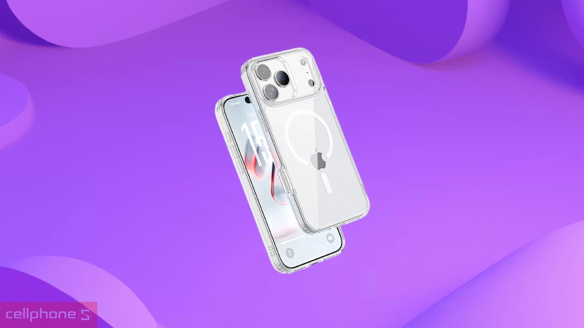Thiết kế ốp lưng iPhone 17 Pro Innostyle CrystalGuard With MagSafe Clear DRS