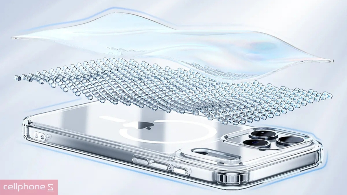 Vật liệu ốp lưng iPhone 17 Pro Max Innostyle Crystalguard With MagSafe Clear DRS