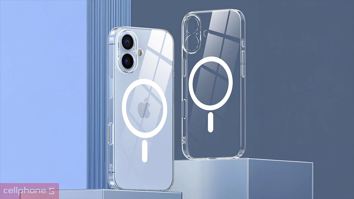 Ốp lưng iPhone 17 Memumi with Magsafe Clear tương tích Magsafe