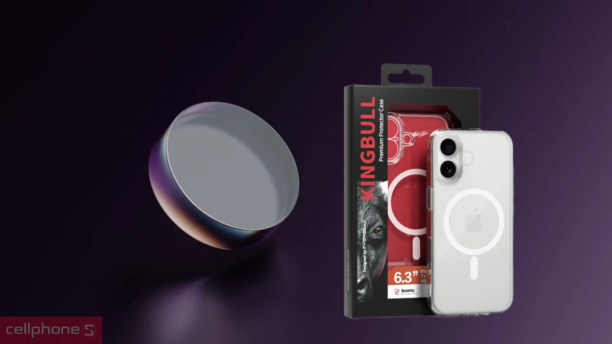 Ốp lưng iPhone 17 MiPow Tempered Glass With MagSafe Transparent trong suốt - Phụ kiện chất lượng cao