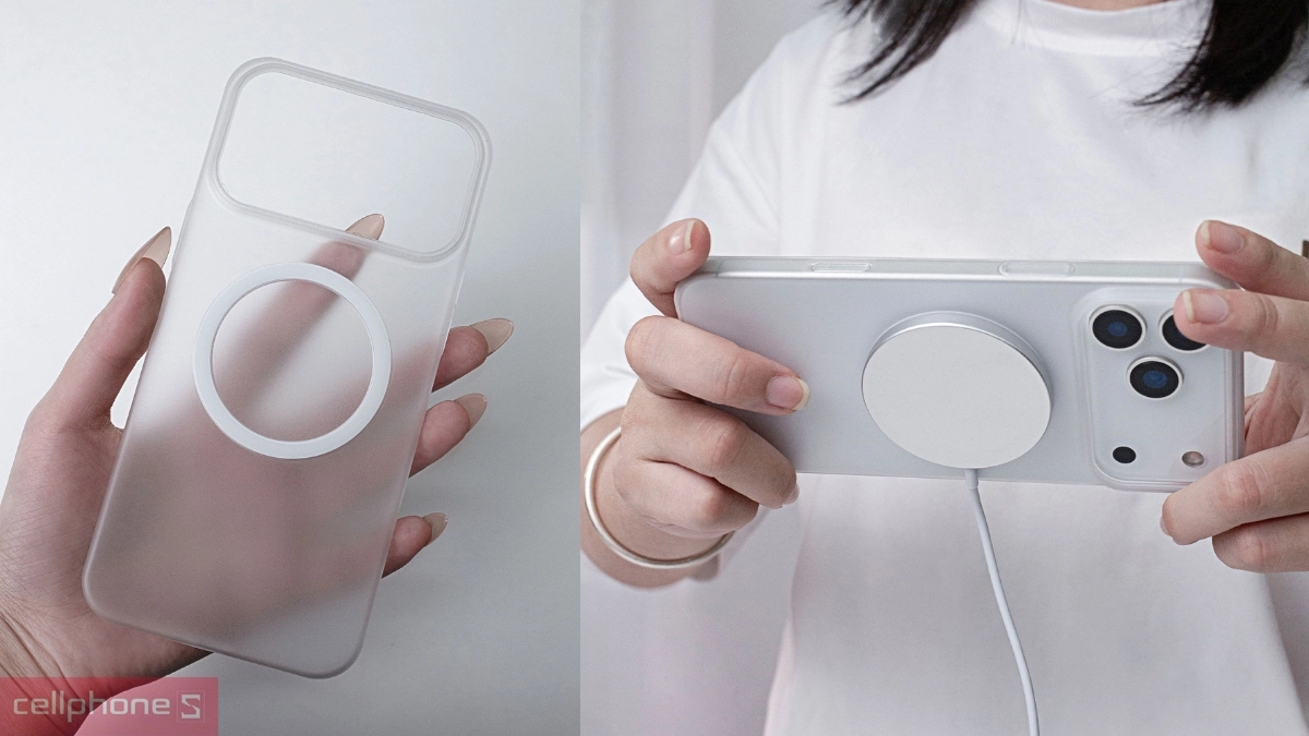 Ốp lưng iPhone Air Mipow Super Slim With Magsafe White Matt