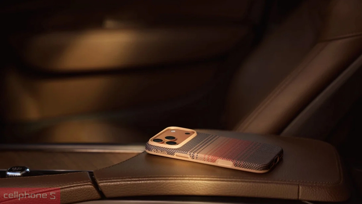 Ốp lưng iPhone 17 Pro Max Pitaka Aramid Ultraguard Sunset