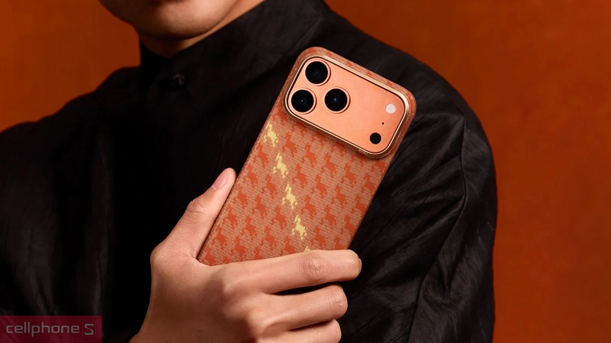 Cấu trúc ốp lưng iPhone 17 Pro Max Pitaka Edge Happiness Rides In