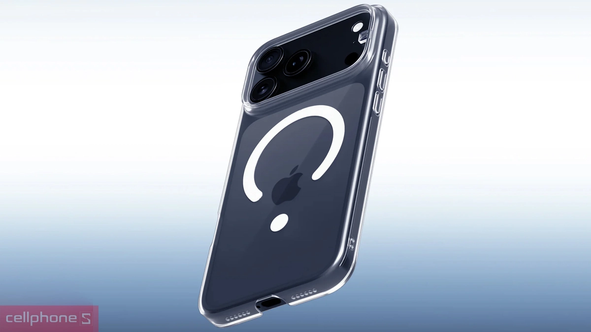 Lớp phủ Nano kháng nước, mồ hôi của ốp lưng iPhone 17 Pro Slimcase Classic 2 With Magsafe Clear
