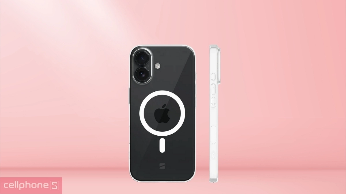 MagSafe được tích hợp trên ốp lưng iPhone 17 Slimcase Classic 2 With MagSafe Clear (New Version)