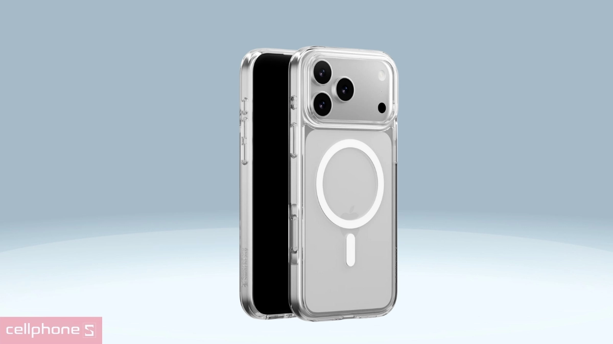 Ốp lưng iPhone 17 Pro Max SwitchEasy Crush M Protective With Magsafe Transparent - Hỗ trợ sạc MagSafe mạnh mẽ
