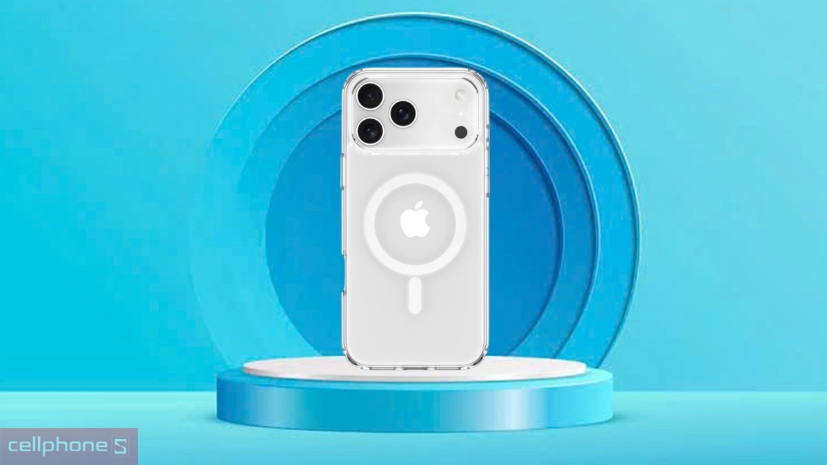 Tương thích MagSafe ốp lưng iPhone 17 Pro Max TGVIS Len Basic Clear