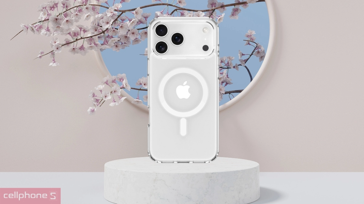 Khả năng tương thích với sạc không dây của ốp lưng iPhone 17 Pro Max TGVIS Len Official Clear