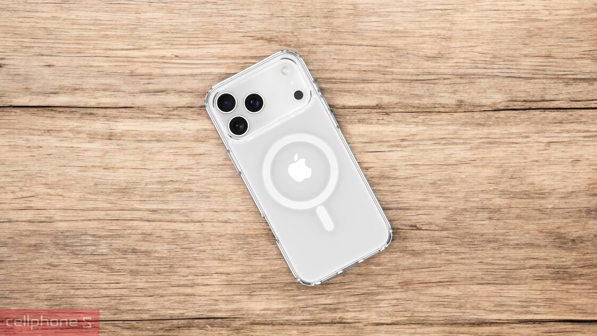 Ốp lưng iPhone 17 Pro TGVIS Len Basic Clear – Bảo vệ an toàn, MagSafe tiện lợi