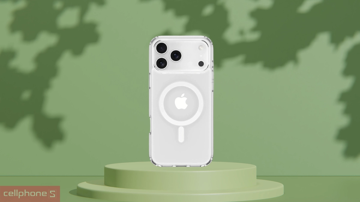 Khả năng hỗ trợ sạc thông minh của óp lưng iPhone 17 Pro TGVIS Len Official Clear