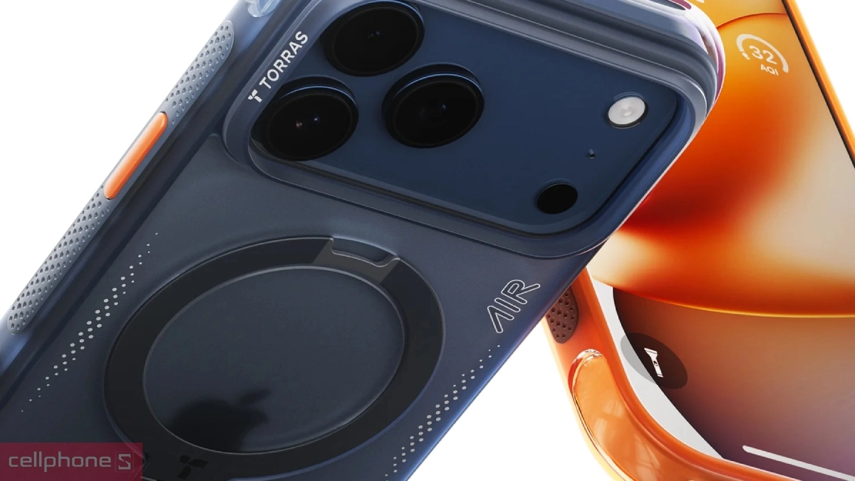 Thiết kế, chất liệu của ốp Lưng iPhone 17 Pro Max Torras Q3 Air with MagSafe