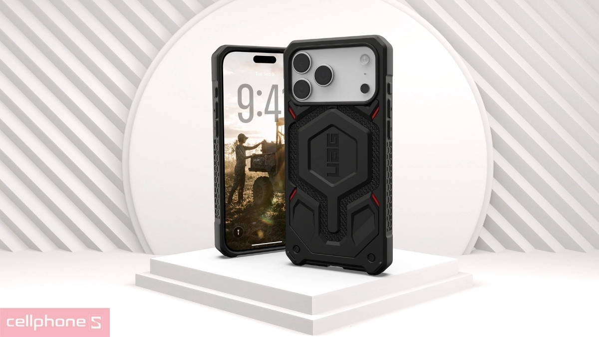 Ốp lưng iPhone 17 Pro Max UAG chống sốc Monarch Pro Kevlar Black