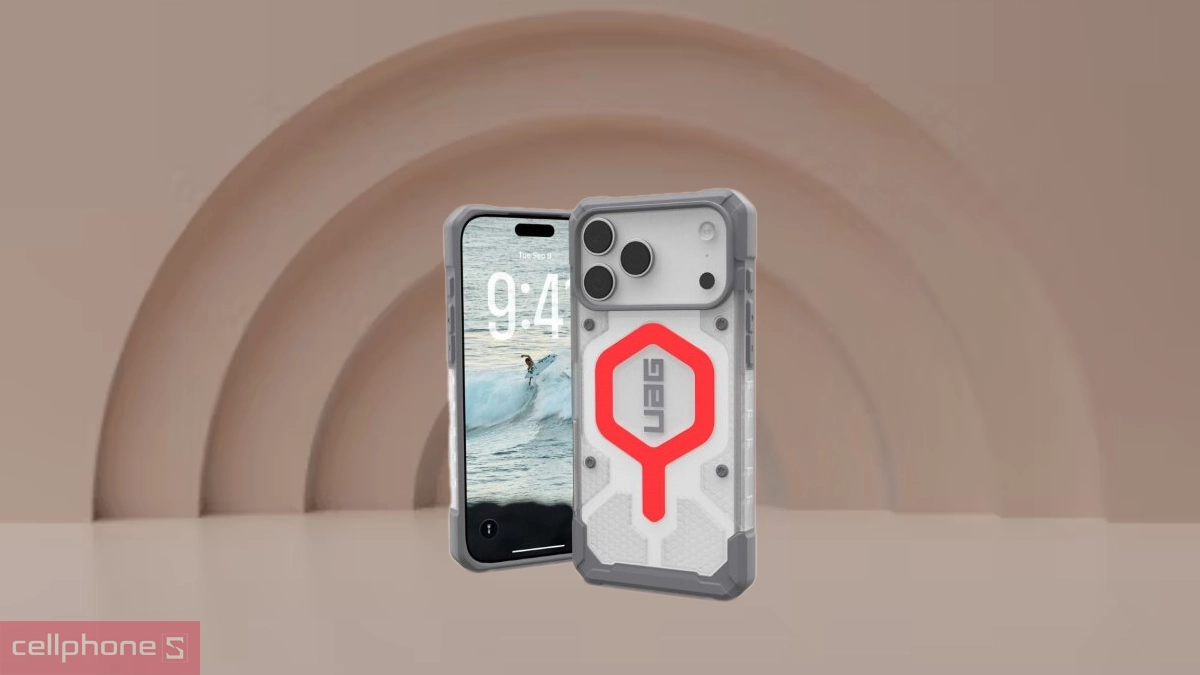Thiết kế ốp lưng kèm dây đeo iPhone 17 Pro Max UAG Pathfinder Clear With MagSafe