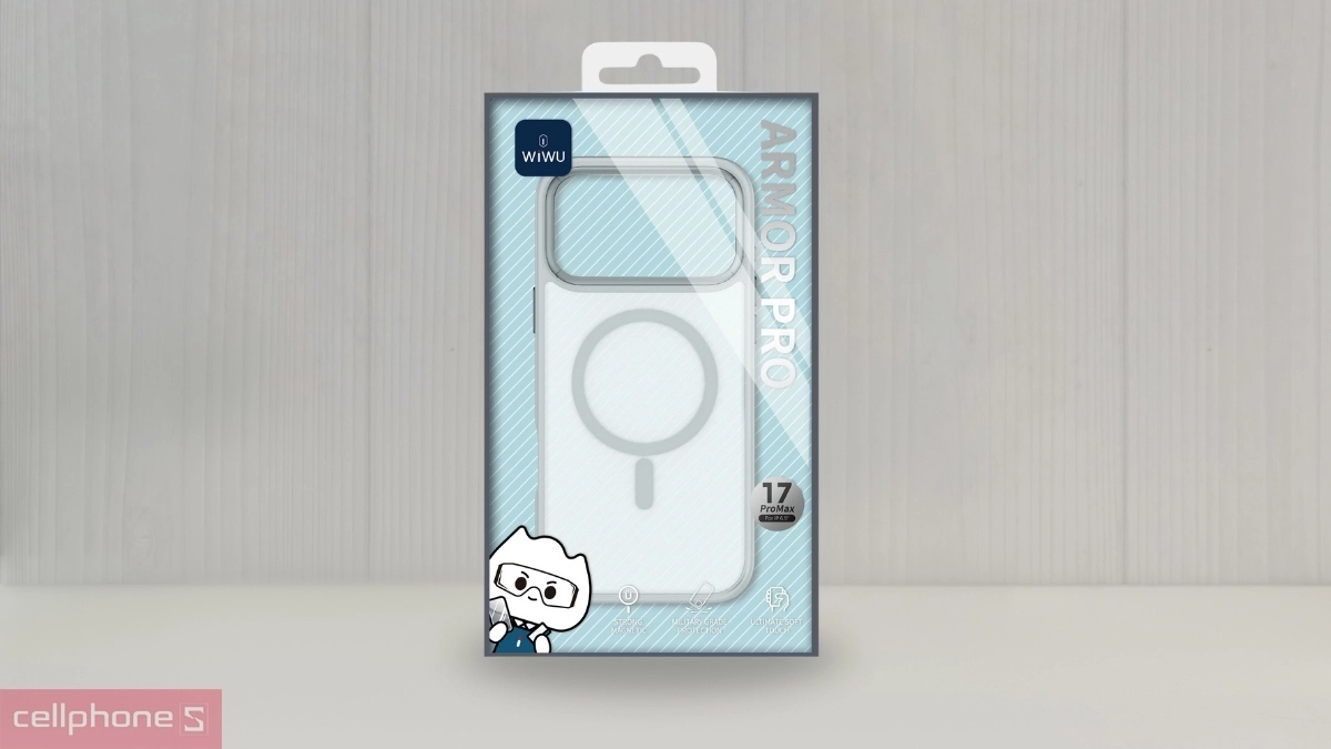 Khả năng bảo vệ của ốp lưng iPhone 17 Pro Max Wiwu Armor Pro FGG-012