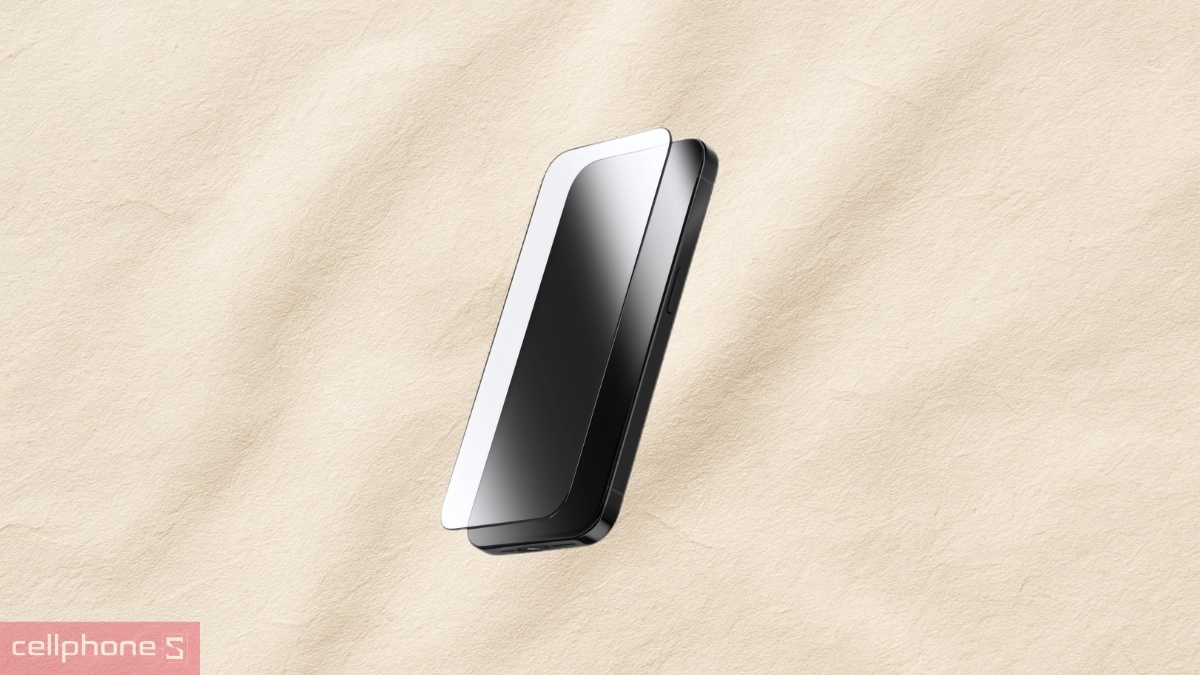 Kính cường lực iPhone 17 Zagg Plus Edge Full có khay hỗ trợ dán hiển thị rõ nét