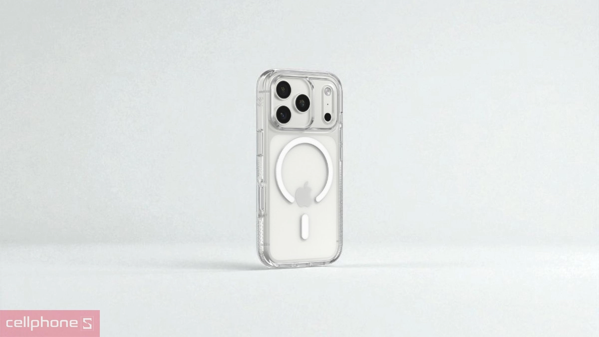 Thiết kế Ốp lưng iPhone 17 Pro Max Zagg Crystal Palace Lite With Magsafe Clear