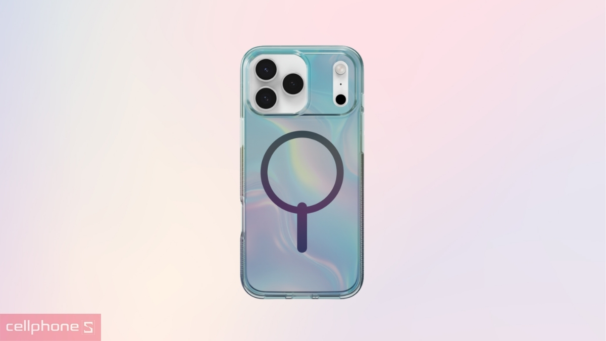 Thiết kế ốp lưng iPhone 17 Pro Max Zagg Milan With Magsafe Iridescent Series