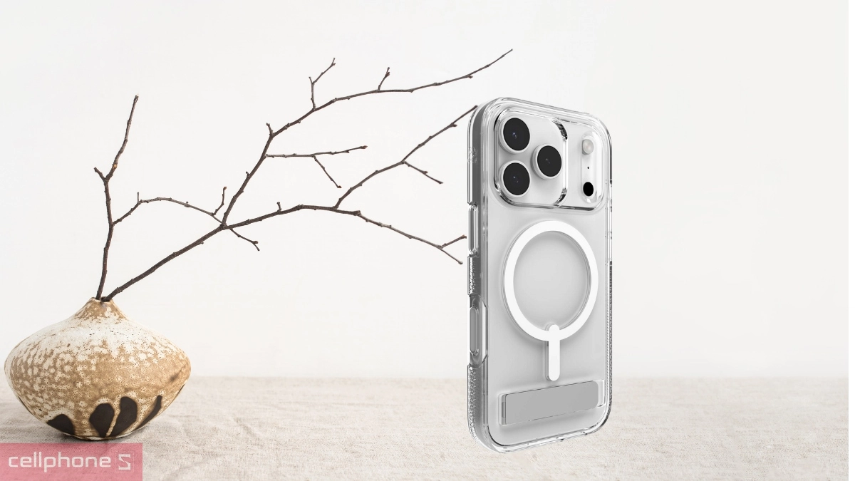Độ bền Ốp lưng iPhone 17 Pro Zagg Crystal Palace Kickstand With Magsafe Clear