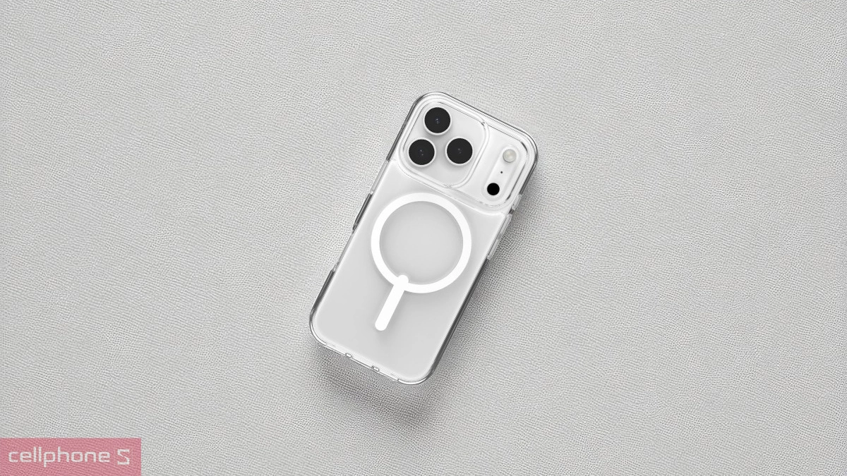Thiết kế ốp lưng iPhone 17 Pro Zagg Crystal Palace Lite With Magsafe Clear